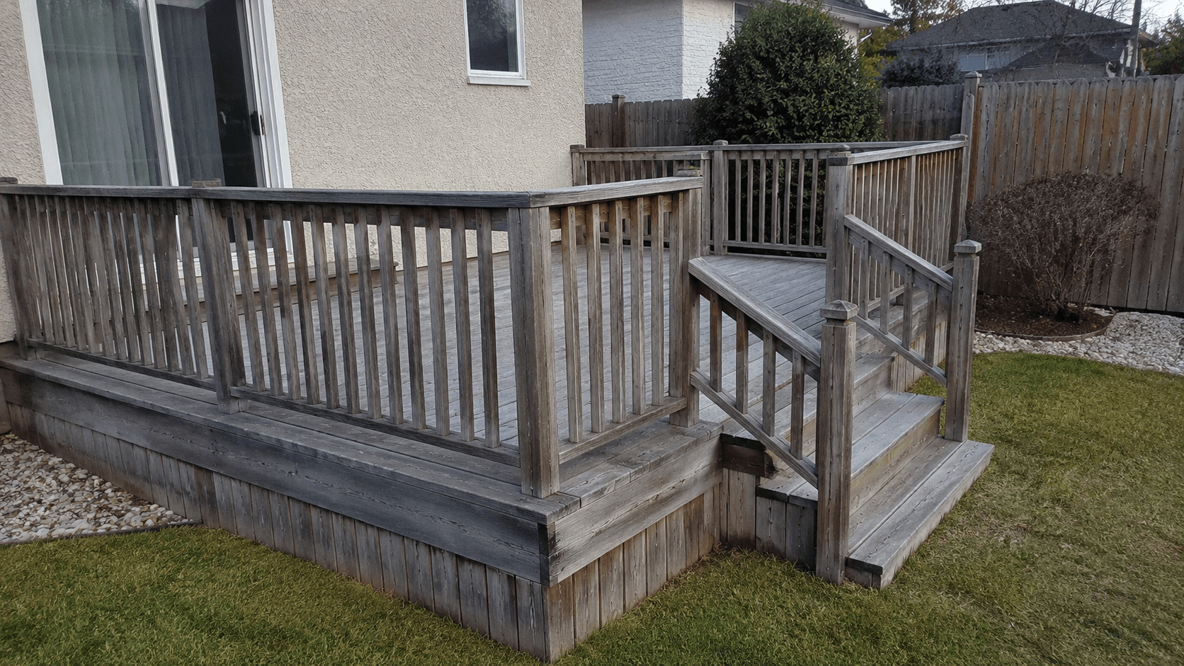 See the Transformation before — Deck & Fence Project 1